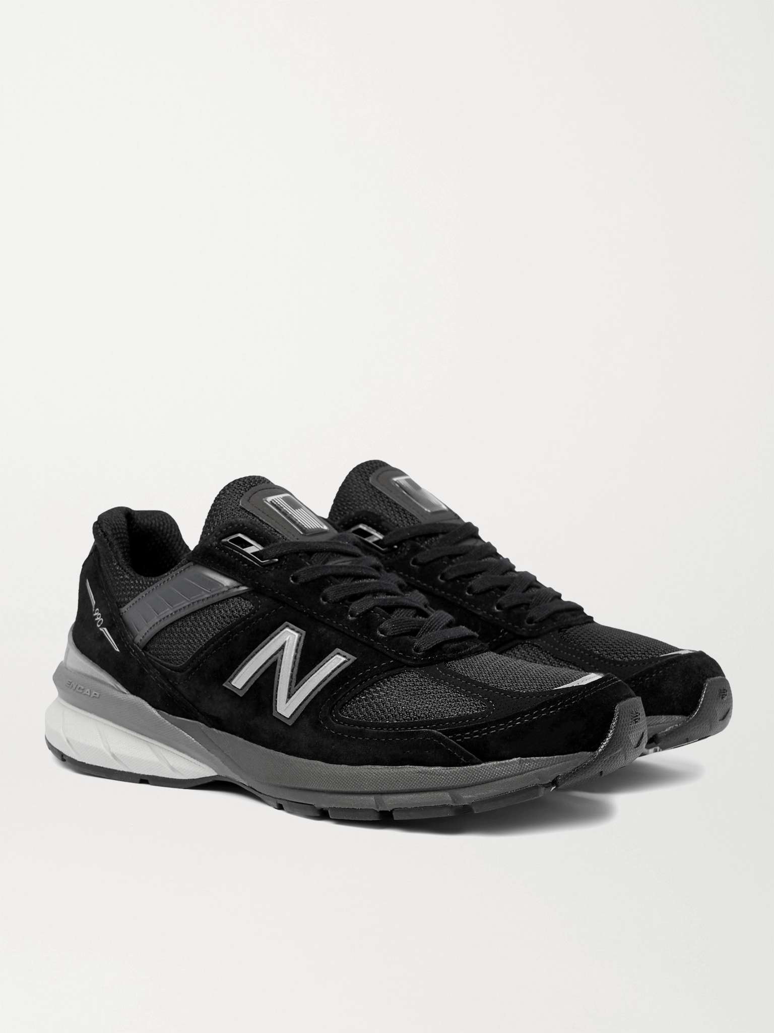 M990v5 Suede and Mesh Sneakers - 4