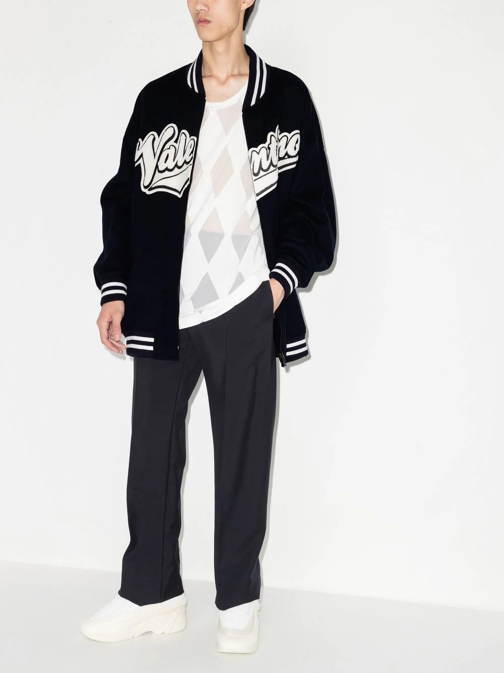 embroidered-logo bomber jacket - 4