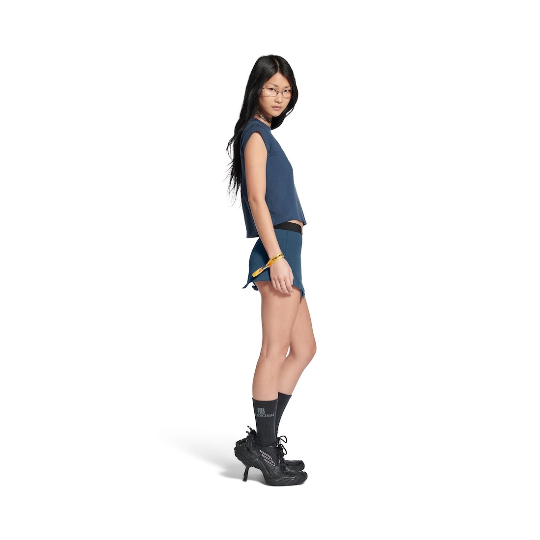 Women's Vip Team Logo Shrunk T-shirt in Dark Blue - 3