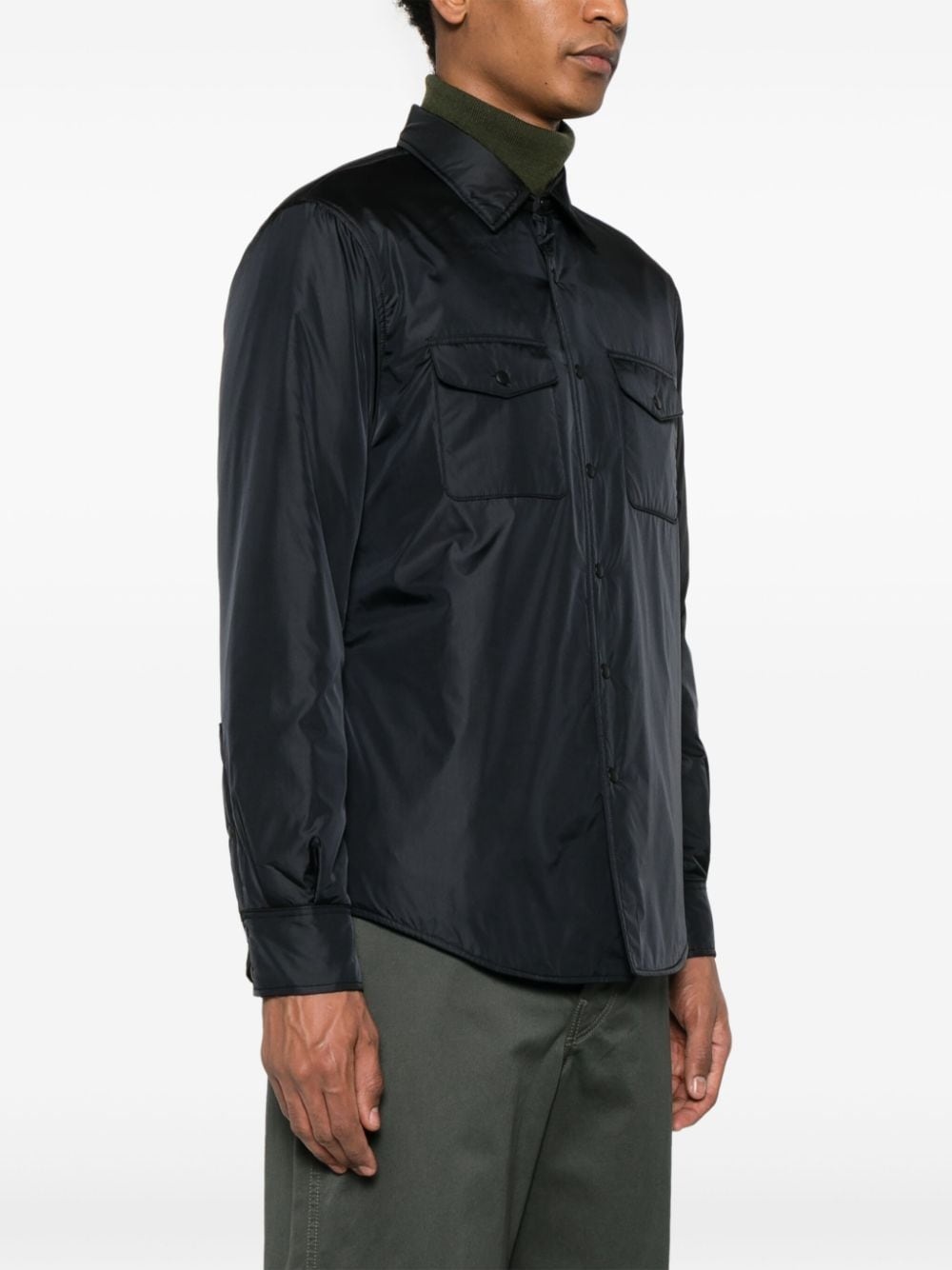 press-stud shirt jacket - 3