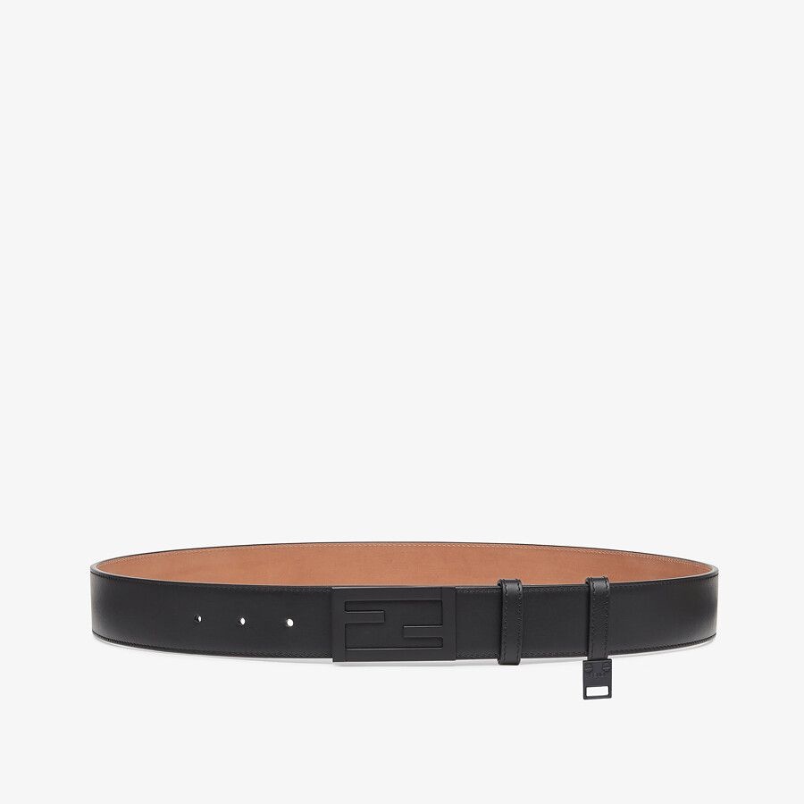 Black leather belt - 1