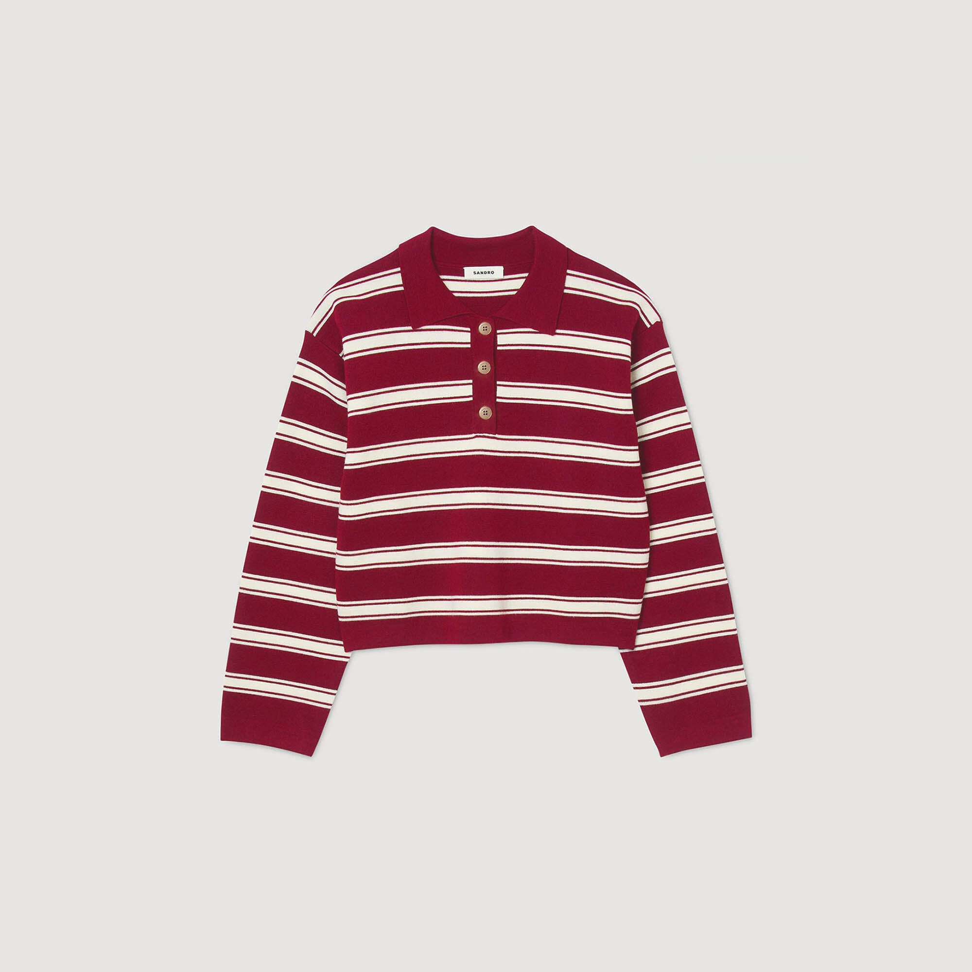 STRIPED POLO SWEATER - 6