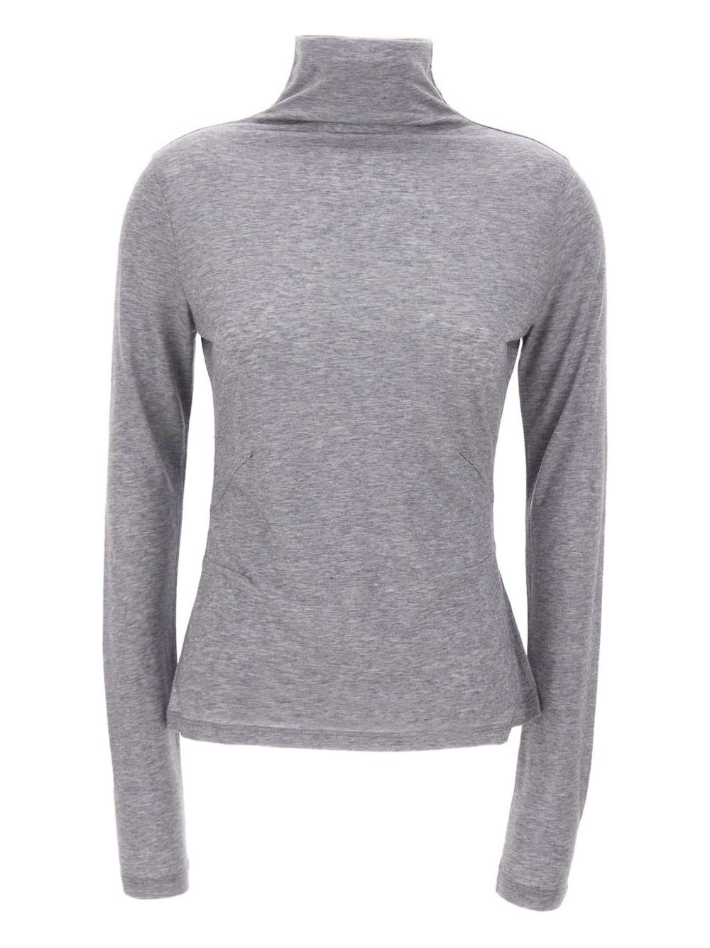 high-neck long-sleeve top - 3