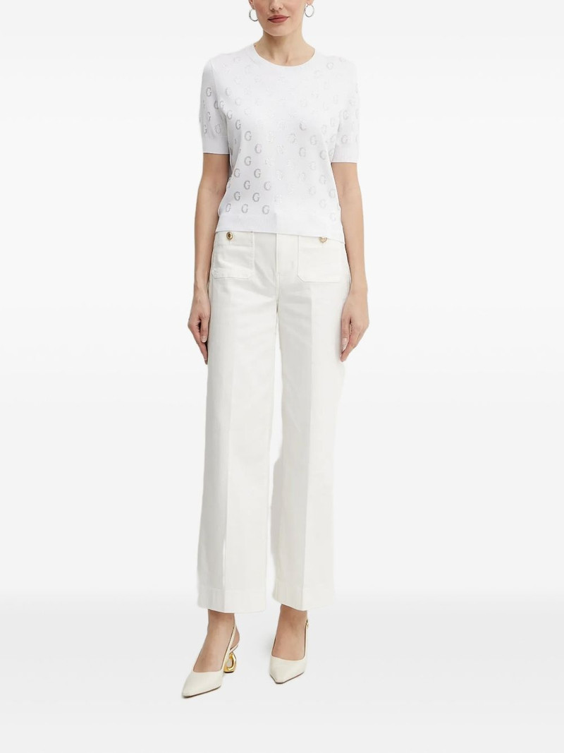 GUESS USA logo-embellished short-sleeves top outlook