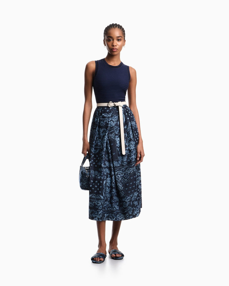 BANDANA PRINT CHAMBRAY SKIRT 2