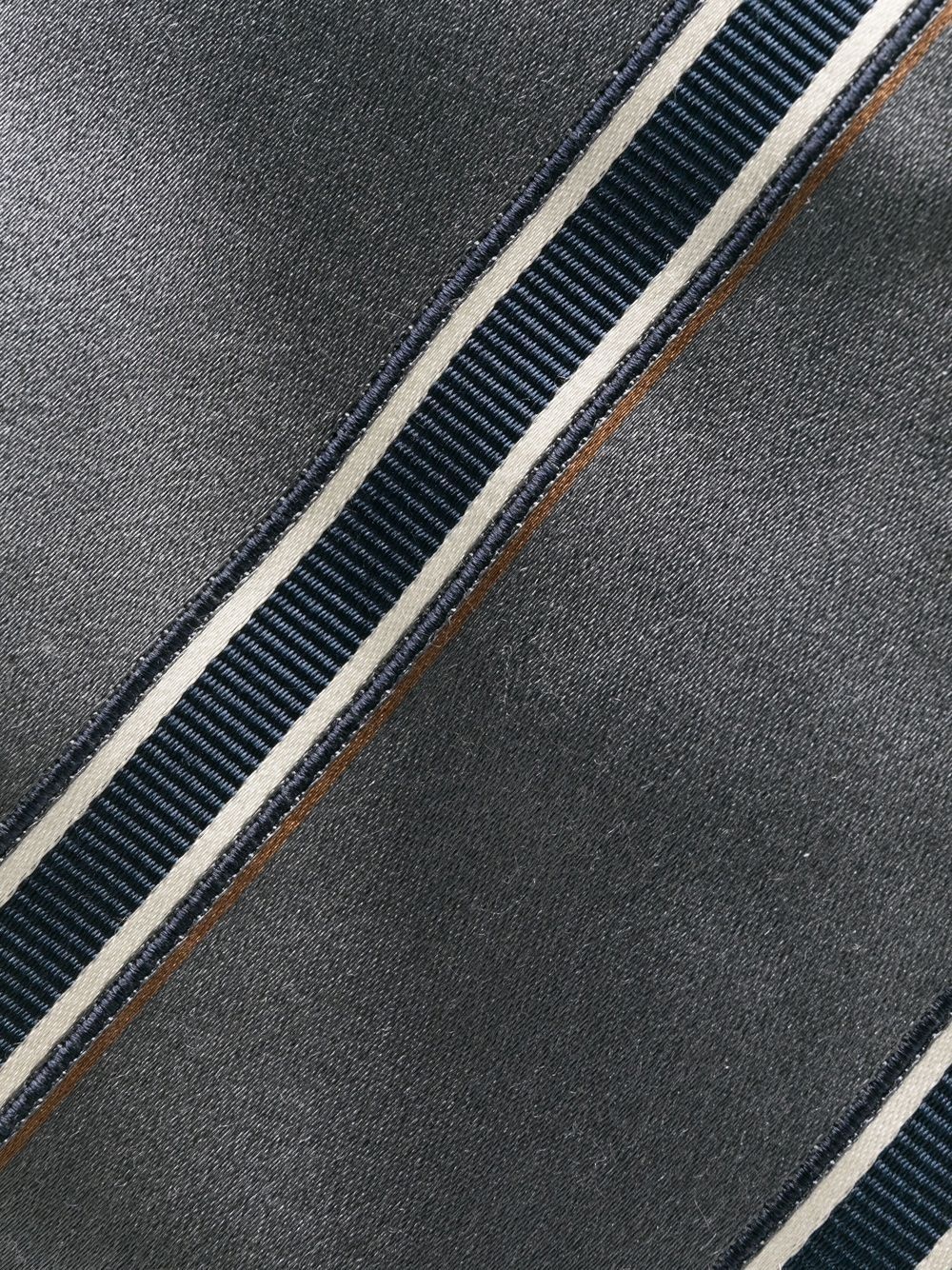 stripe-print satin tie - 2