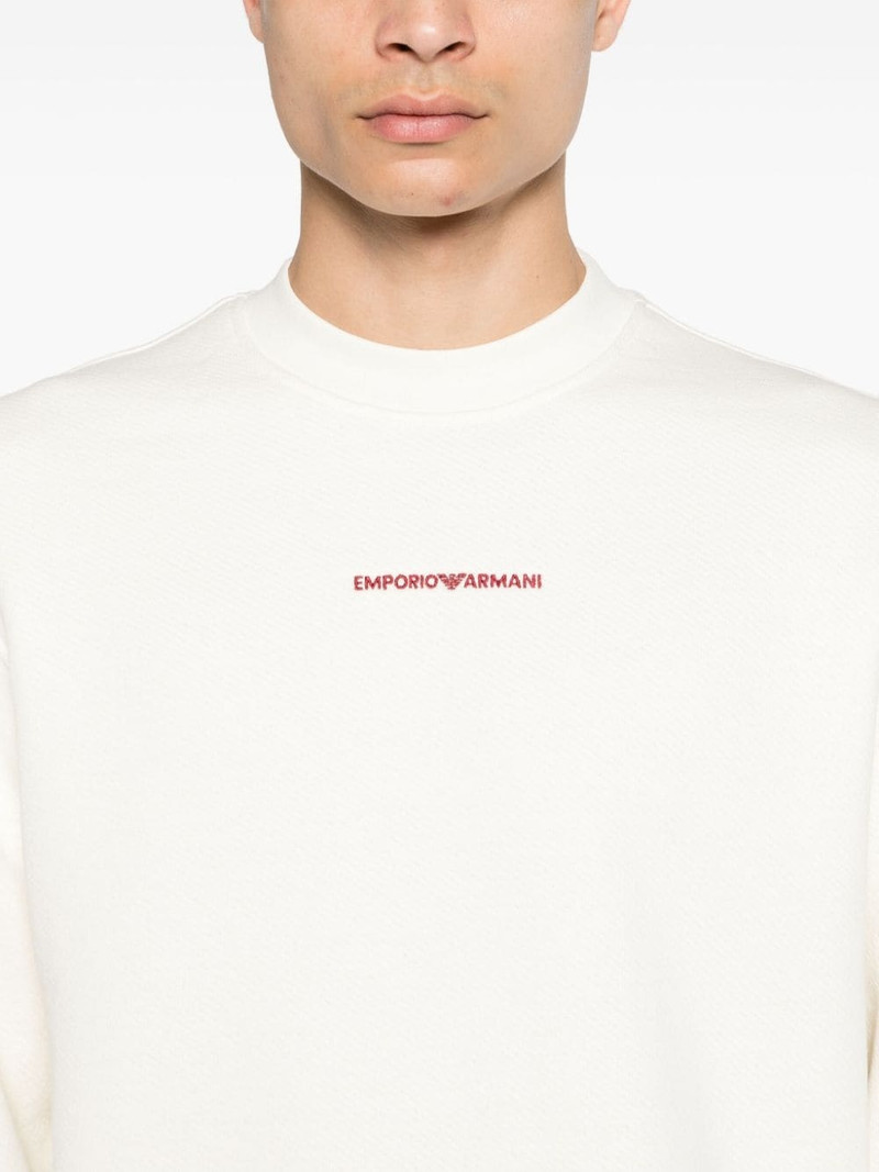 logo-embroidered cotton sweatshirt 5