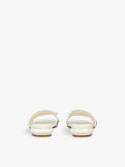 Valentino Moon logo-plaque leather sliders outlook