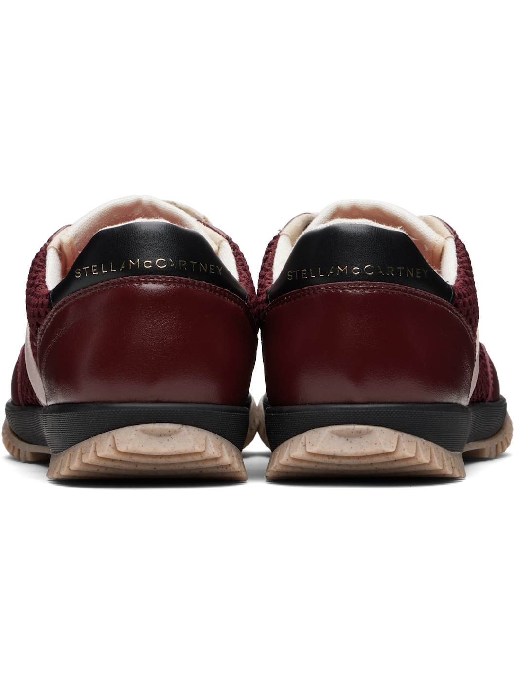 Burgundy S-Wave Sport Mesh Paneled Sneakers - 2