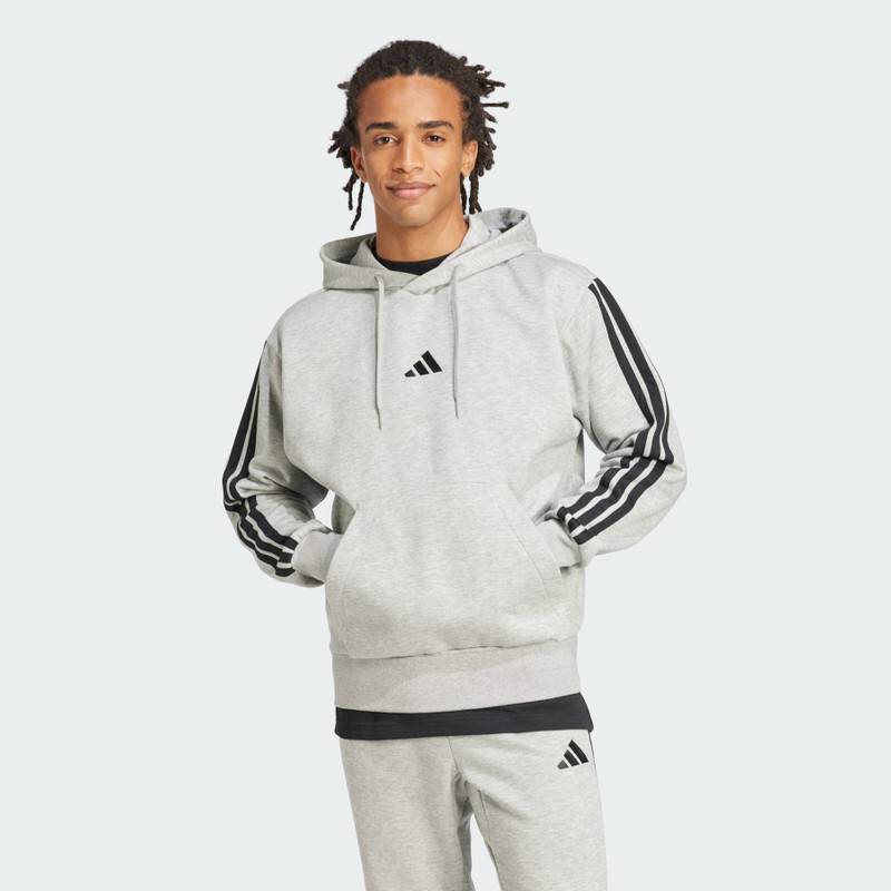 adidas Essentials 3-Stripes Fleece Hoodie outlook