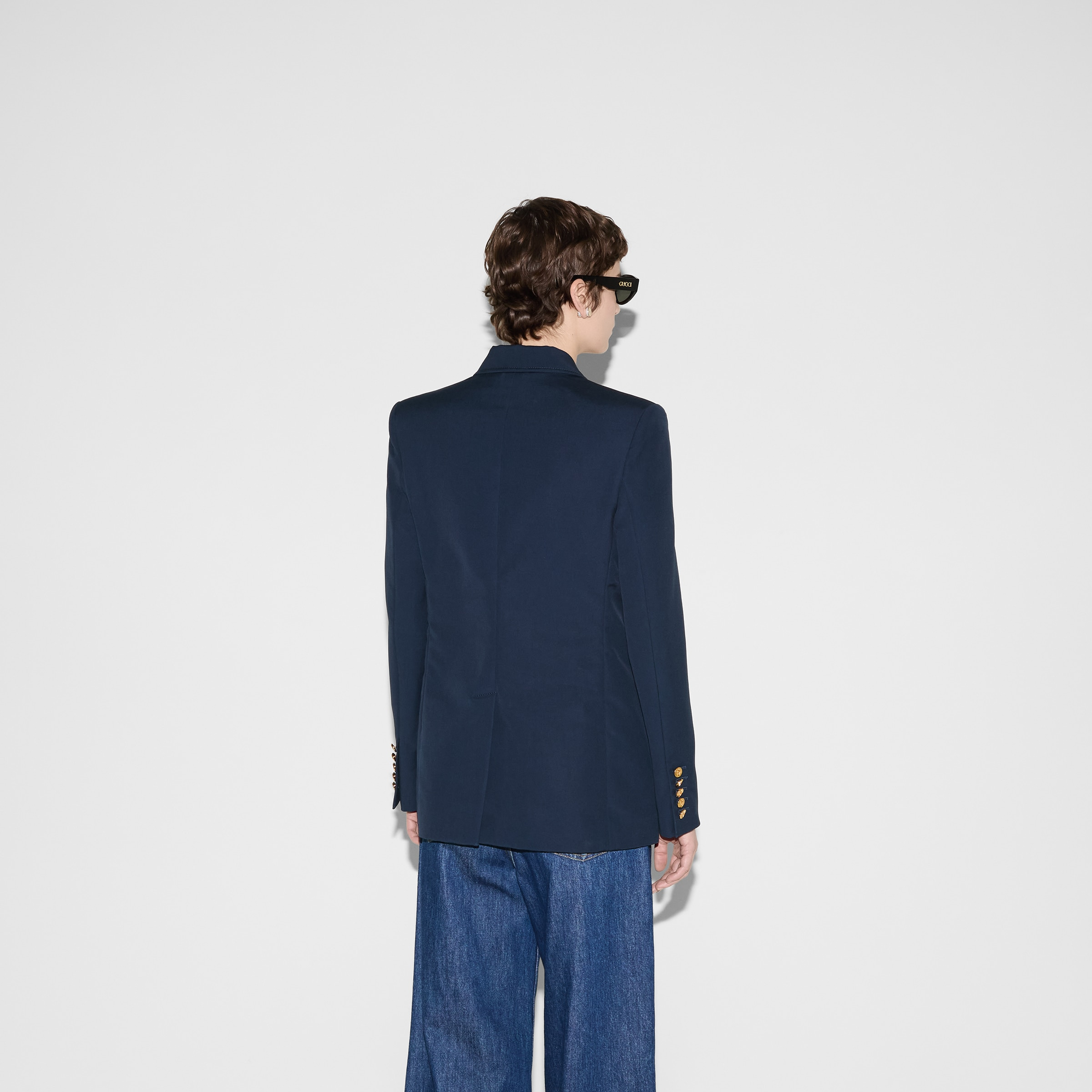 Double-breasted cotton jacket - 4