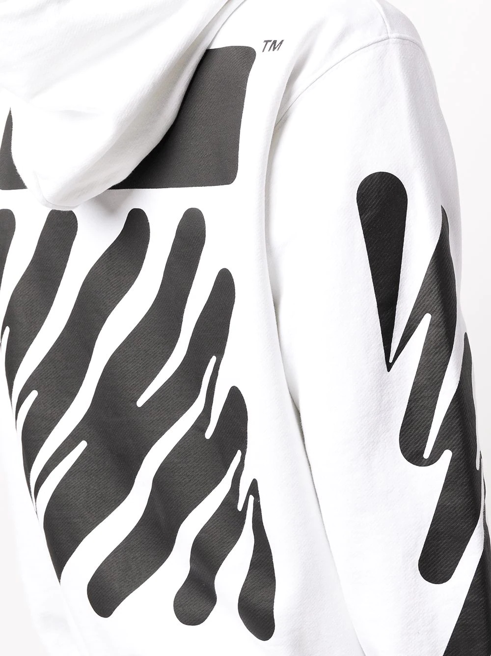 Wave Diag print zip-up hoodie - 5