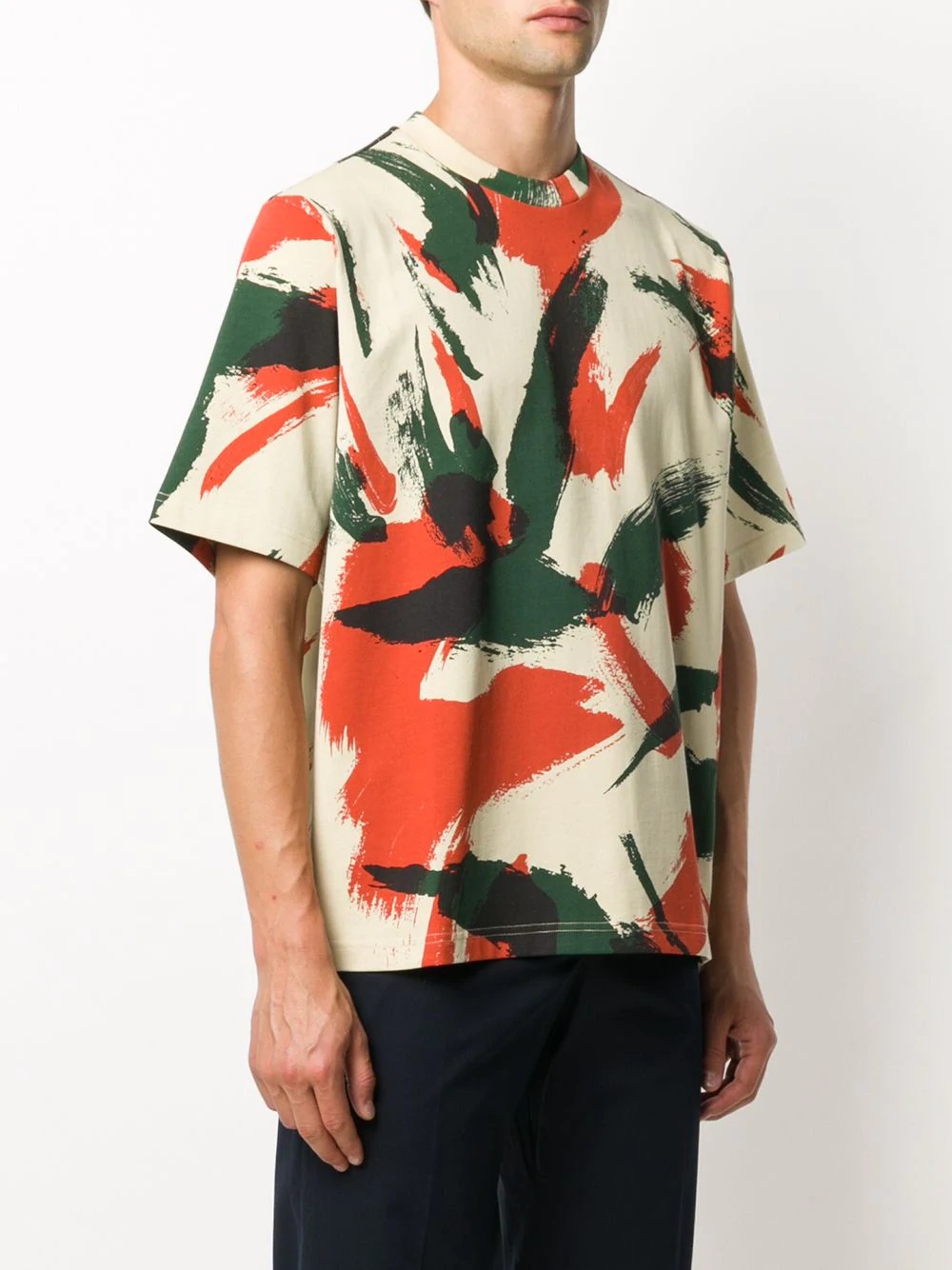 brushstroke-print T-shirt - 3