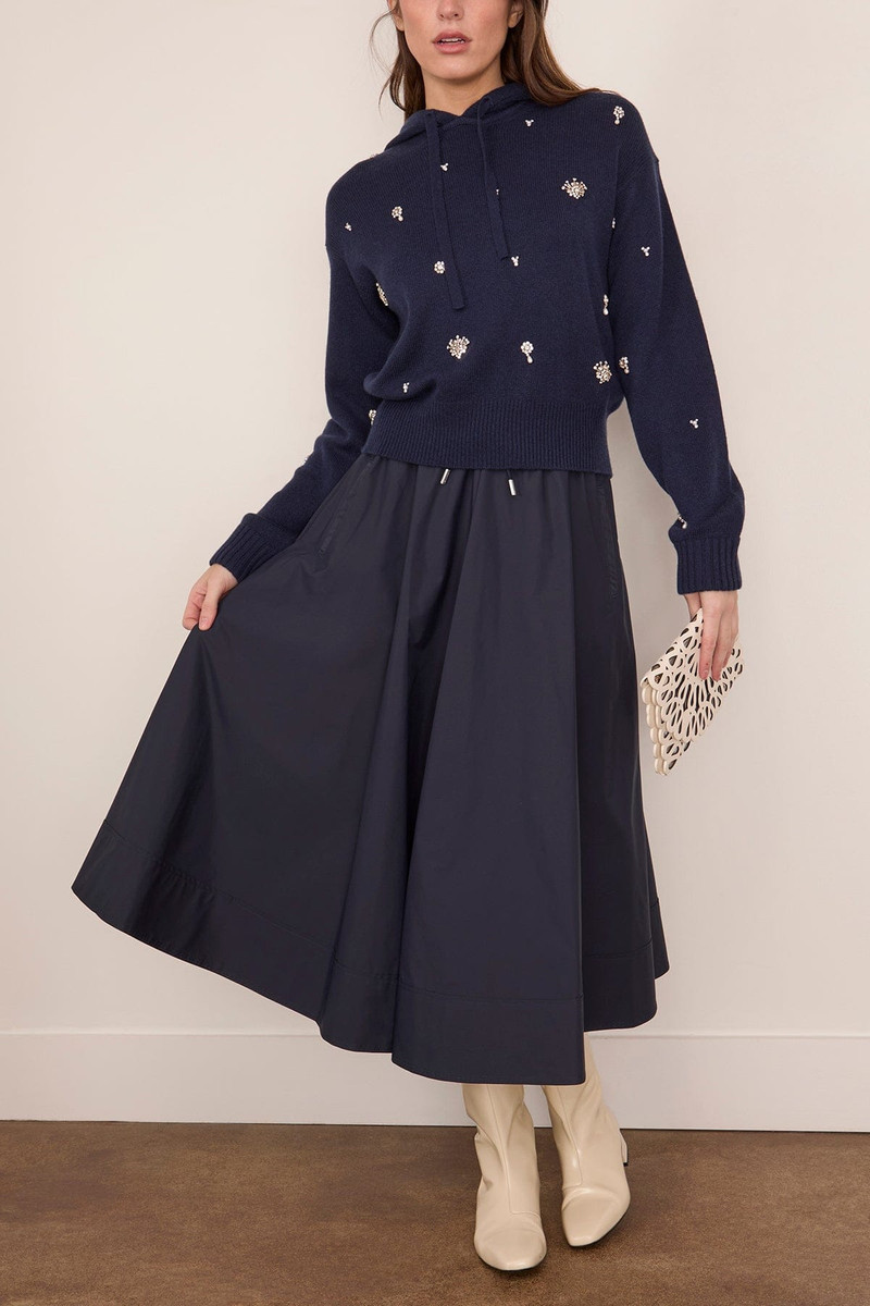 SIMKHAI Flynn Skirt in Dark Midnight outlook