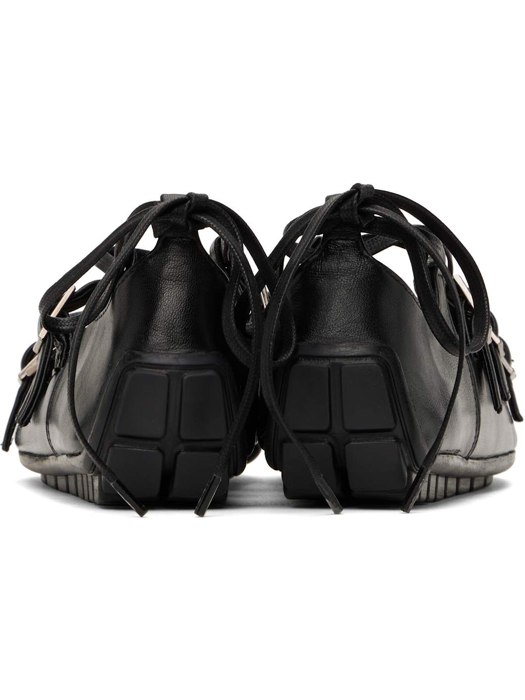 Black Ghillie Grip Ballerina Flats - 2