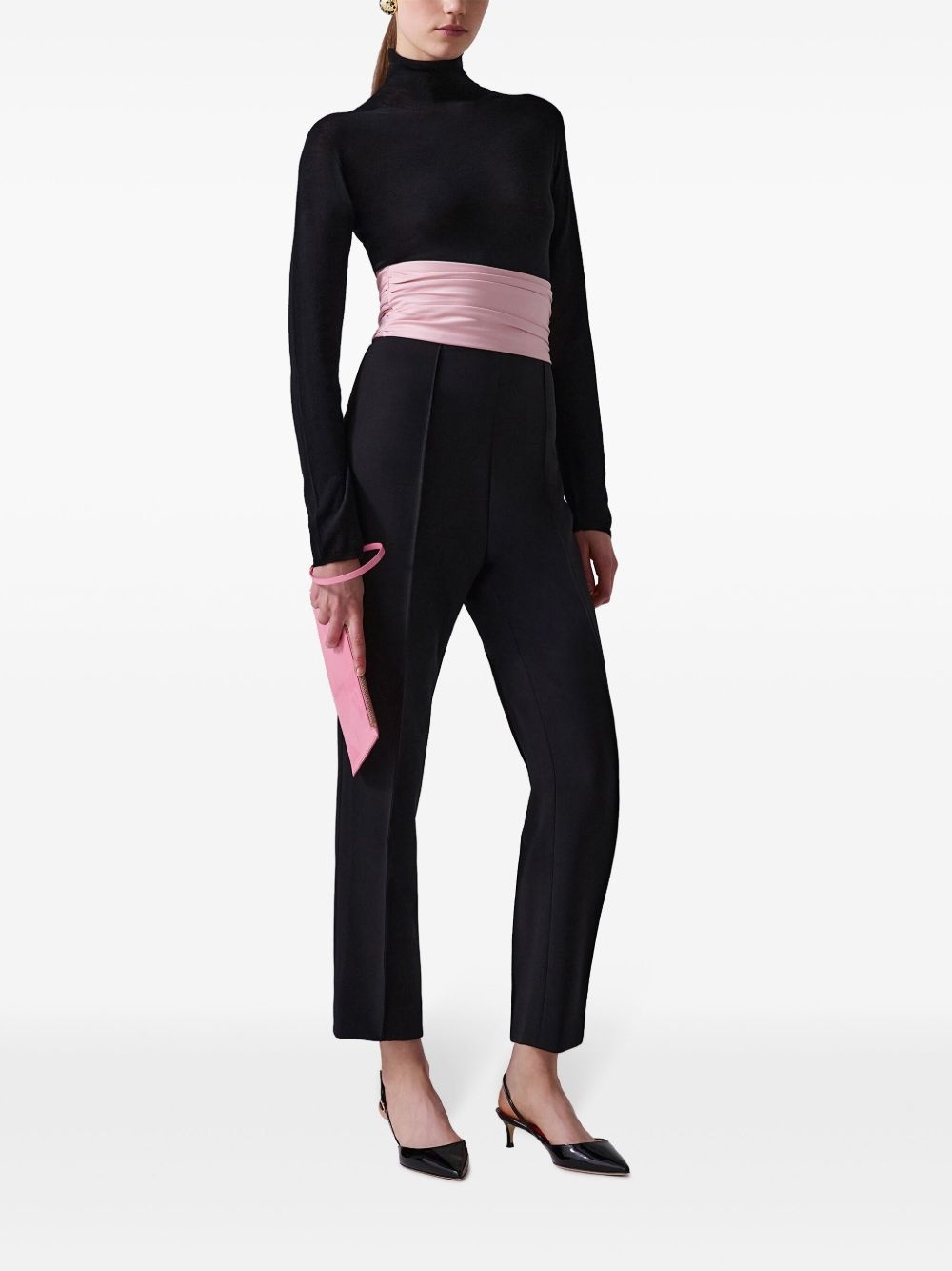 cummerbund-detailing trousers - 2