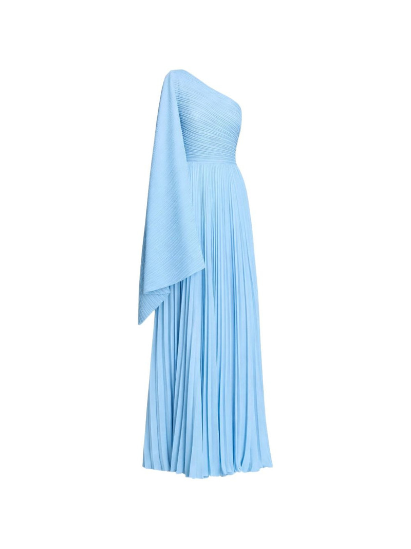 The Maci pleated one-shoulder maxi dress 1