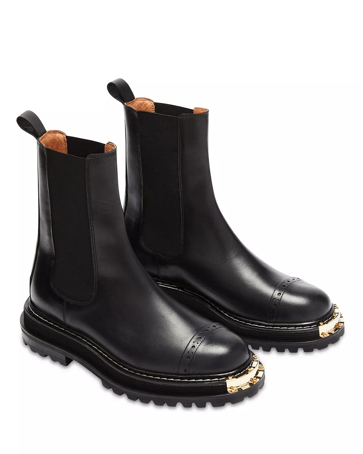 Women's Liam Black Cap Toe Stretch Booties - 1