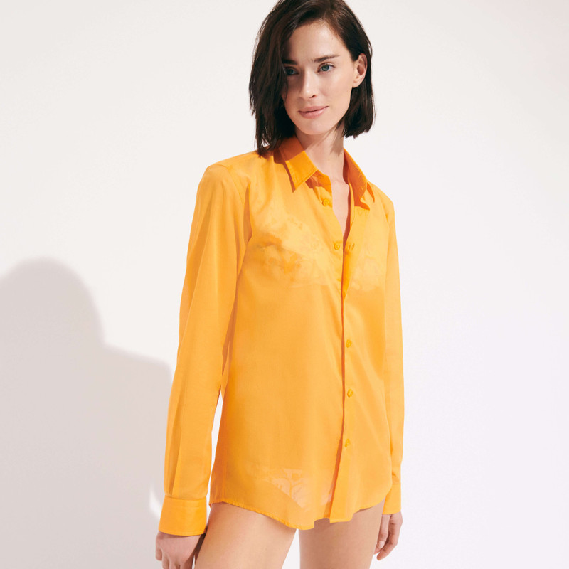 Unisex Cotton Voile Lightweight Shirt Solid 9