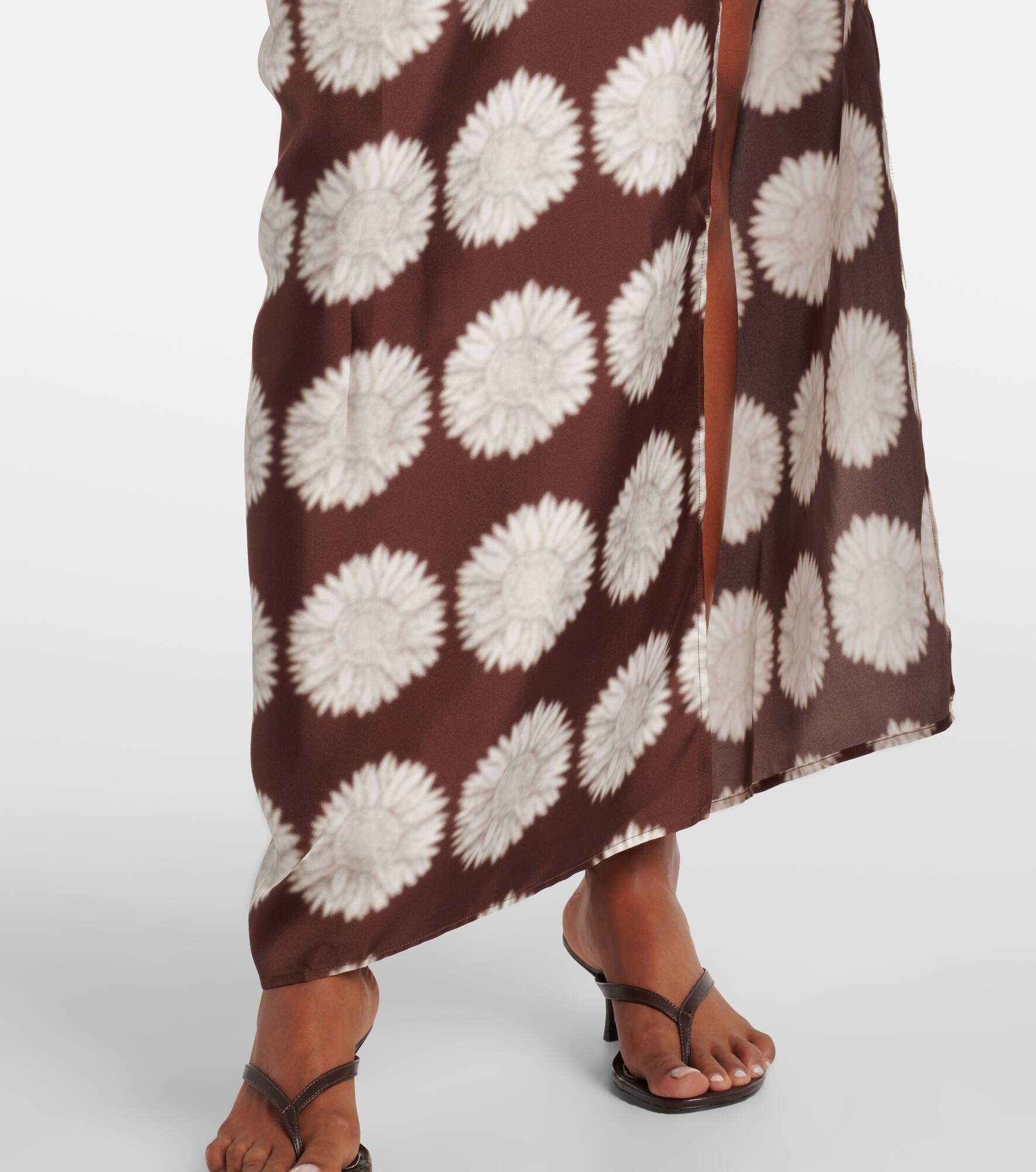 Printed silk beach cover-up - 5