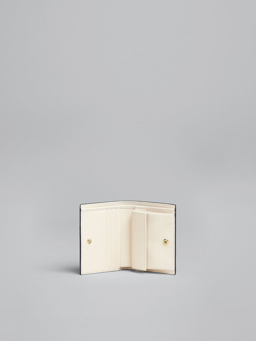 WHITE SAFFIANO LEATHER BI-FOLD WALLET - 2