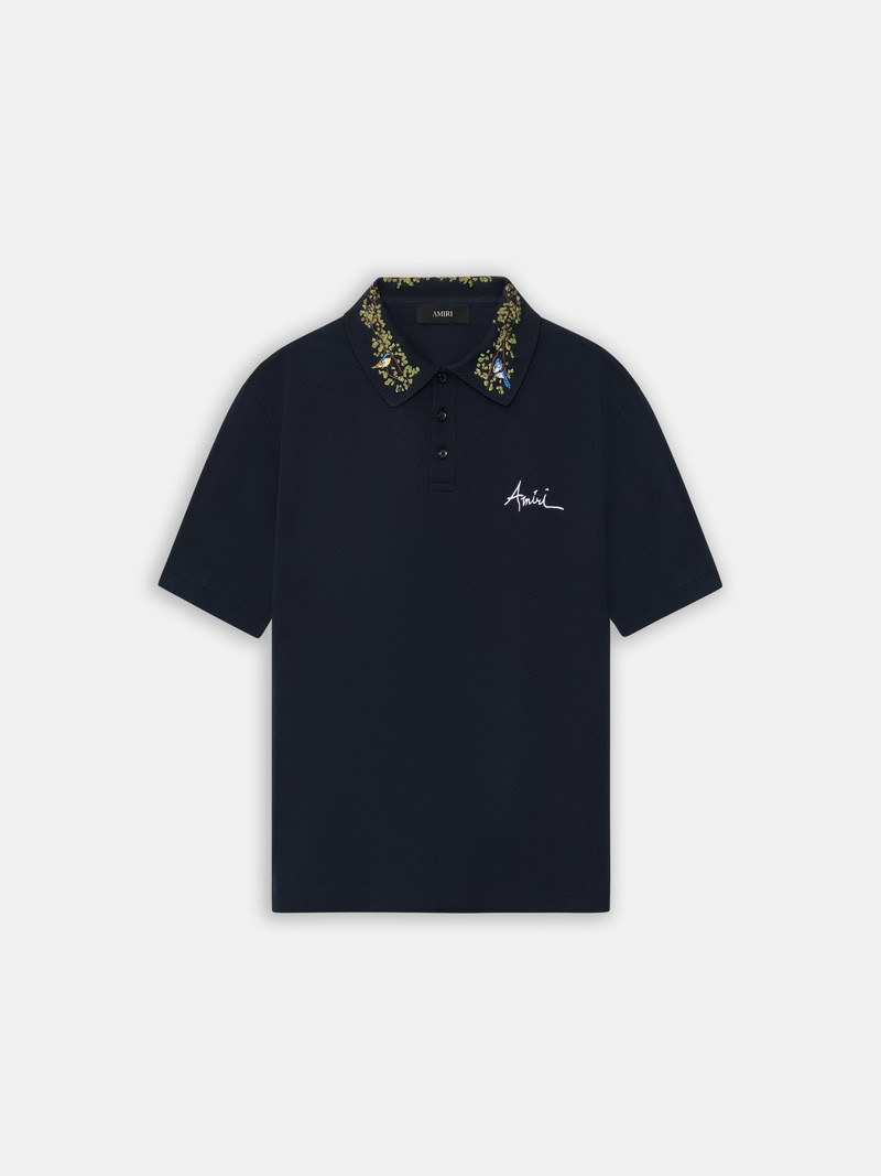 AMIRI FLORAL COLLAR POLO 1