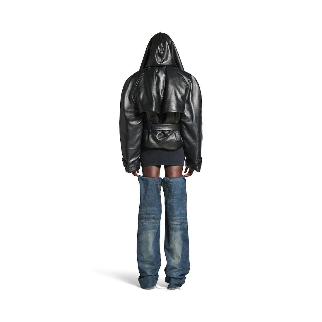 Women's Flipped Jacket in Black - 4
