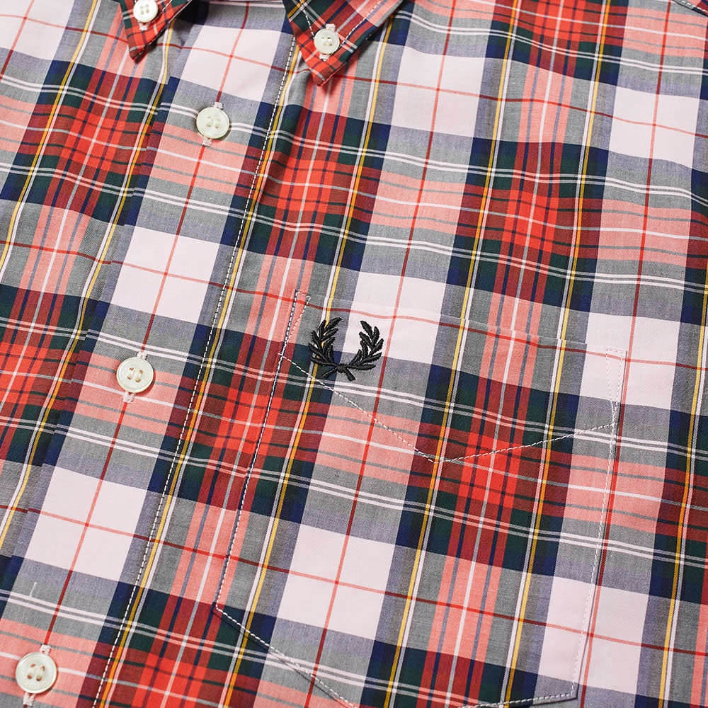 Fred Perry Authentic Short Sleeve Washed Tartan Shirt - 2