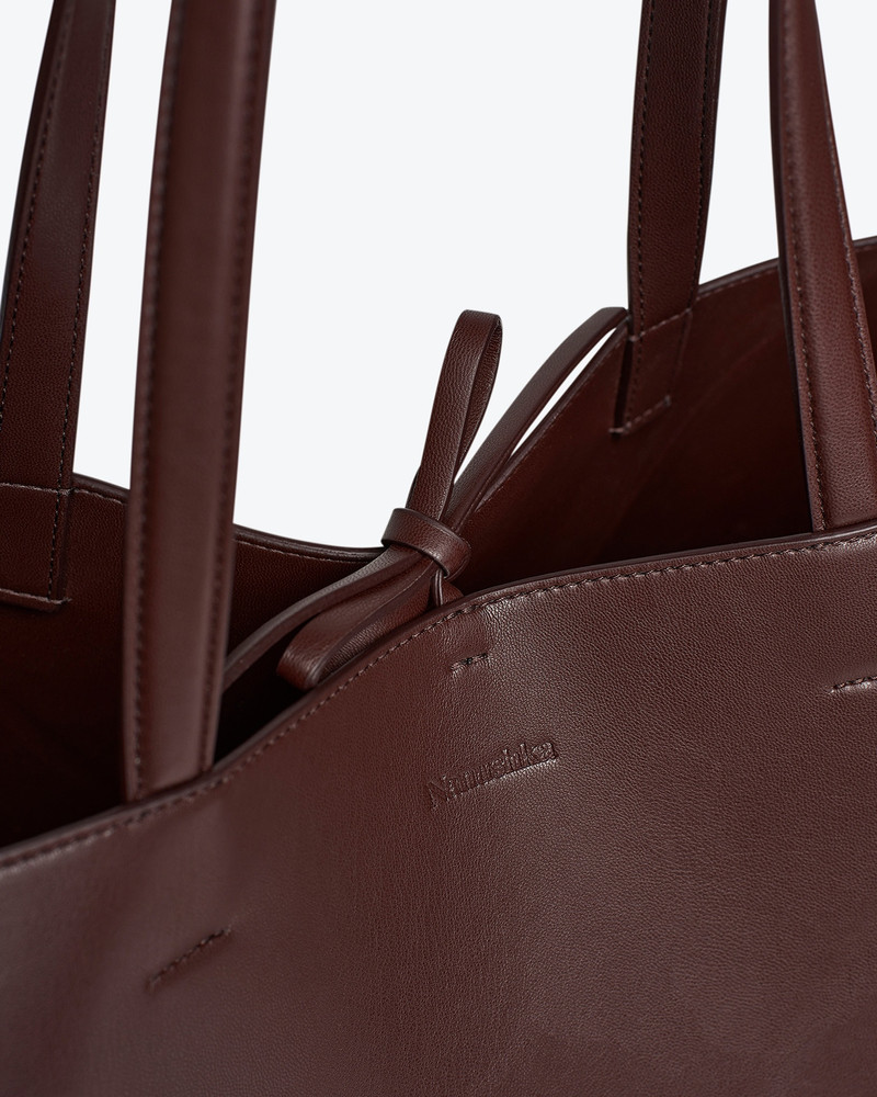 THE ORIGAMI TOTE LARGE - Alt-nappa tote - Coffee bean 5