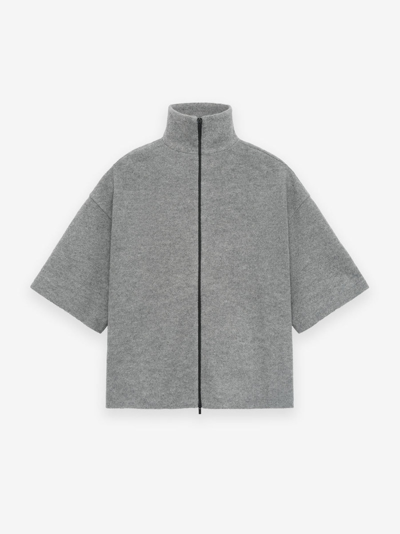 Boiled Wool Short Sleeve Jacket 1