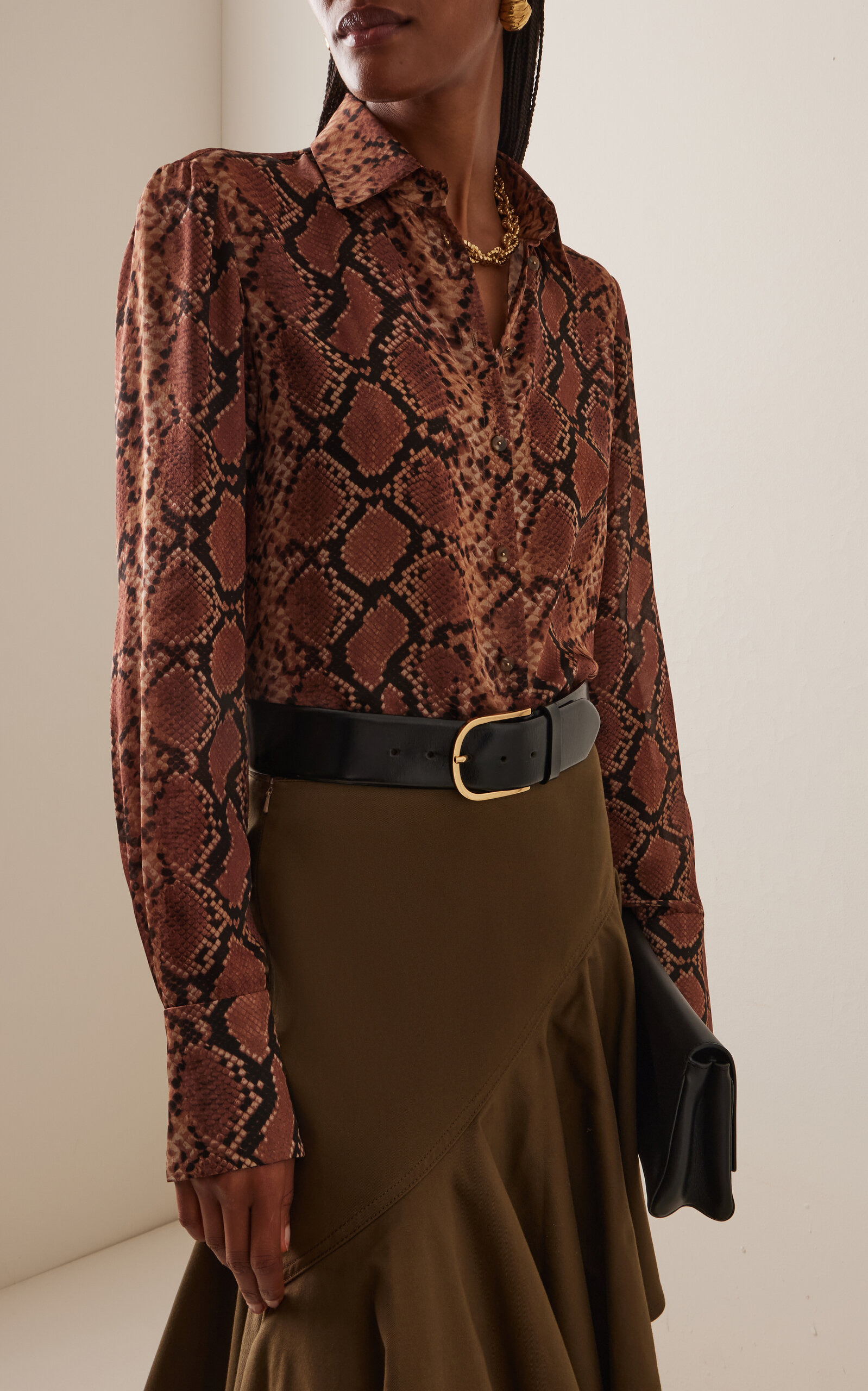 Hypnotic Silk Shirt brown - 2