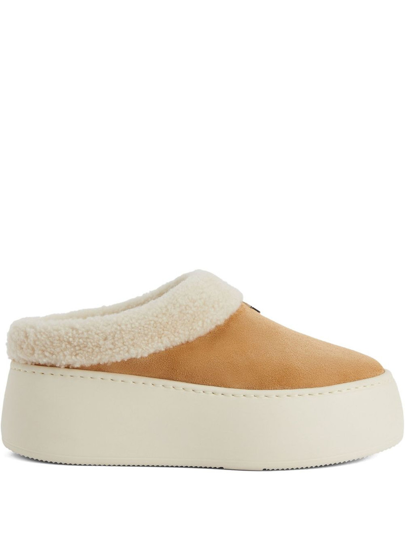faux-shearling platform clogs 1