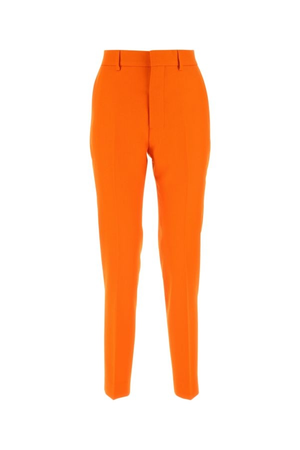 Ami Woman Orange Wool Pant - 1