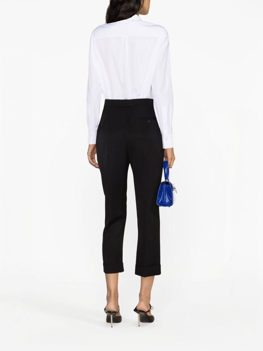 wool cropped trousers - 8