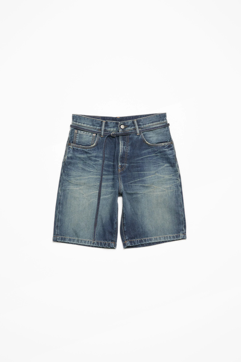 Loose fit denim shorts - Mid Blue 7