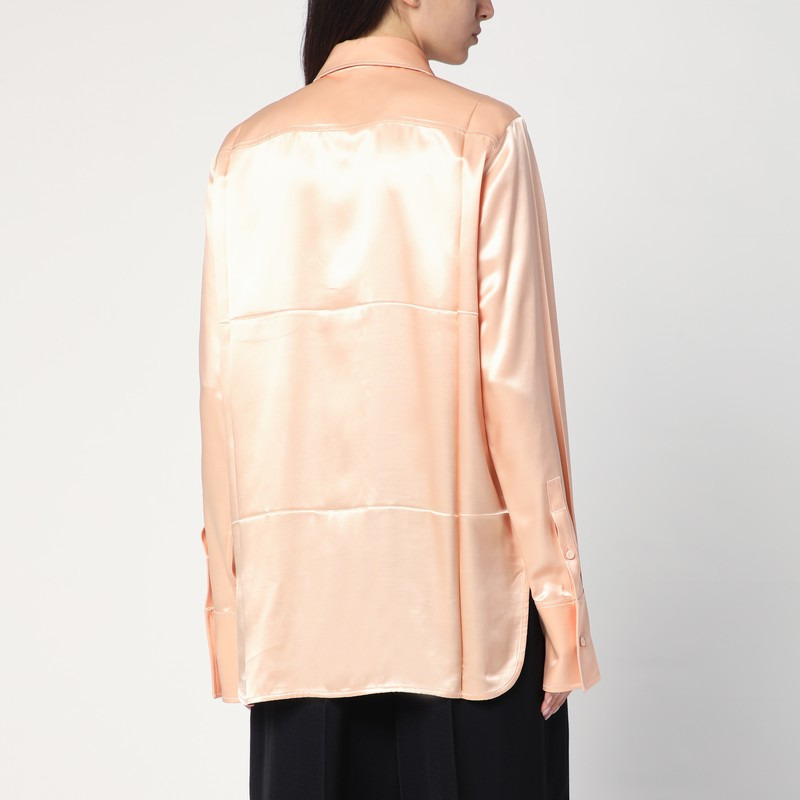 Jil Sander Shirt With Pink Tie In Shiny Viscose Blend Women - 2
