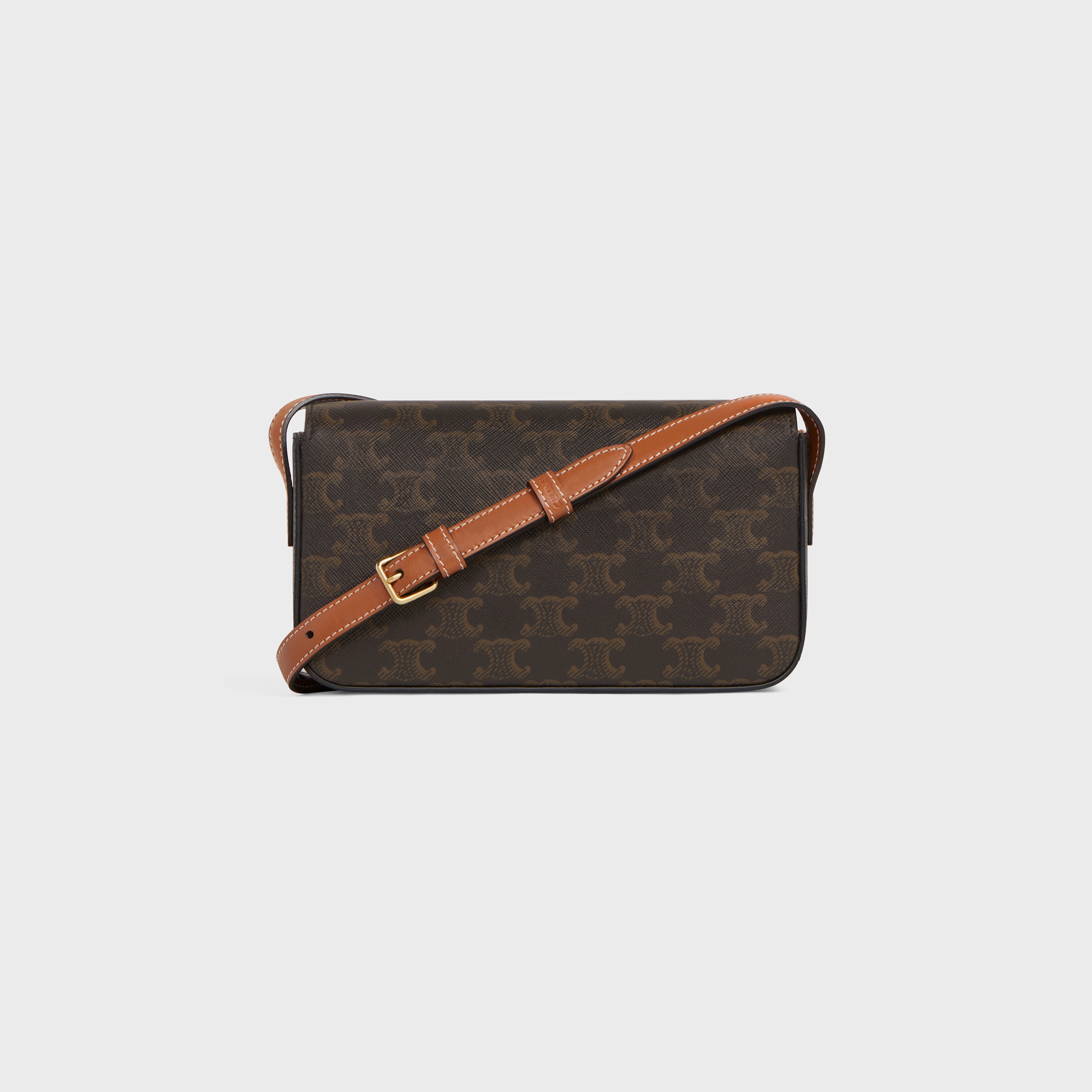 SHOULDER BAG CLAUDE in Triomphe canvas and calfskin - 3