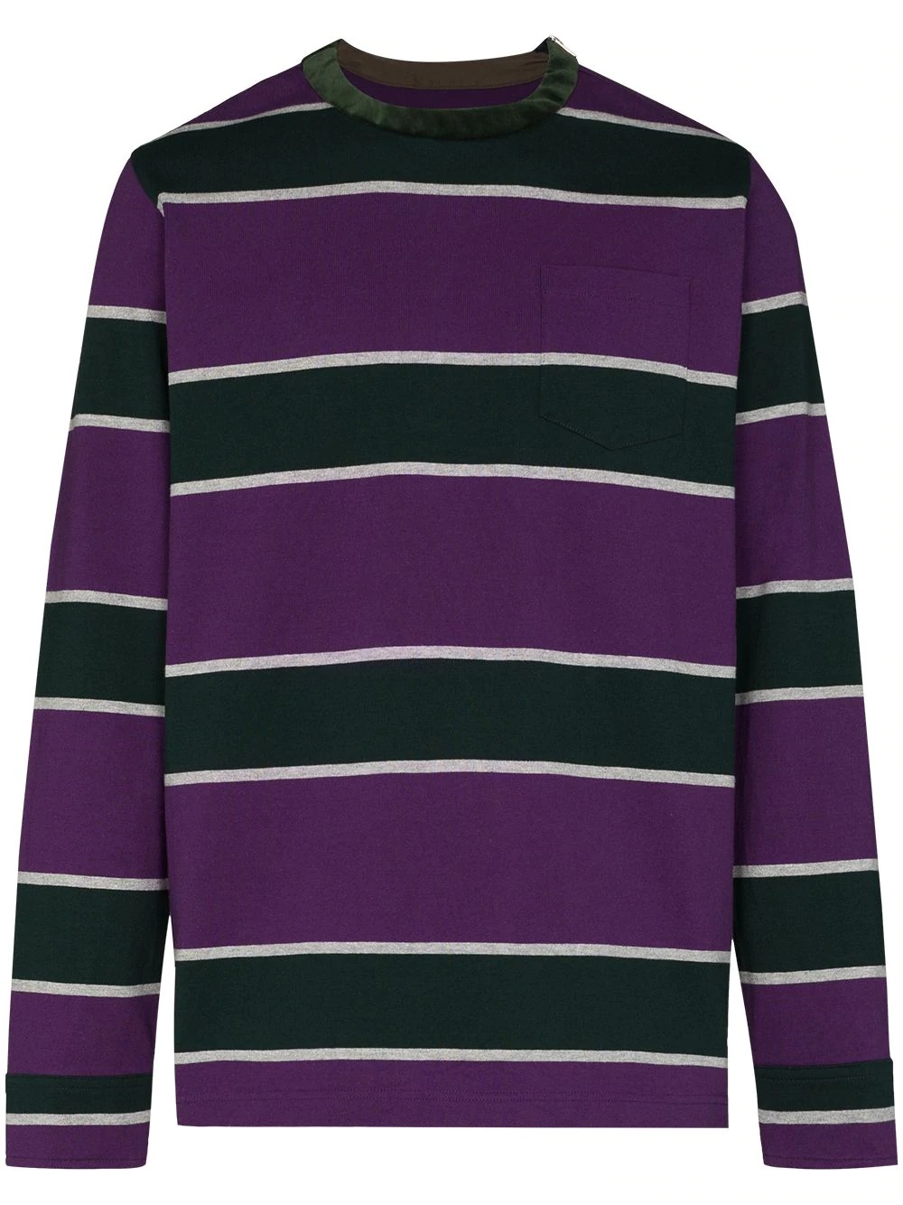 long-sleeve striped T-shirt - 1