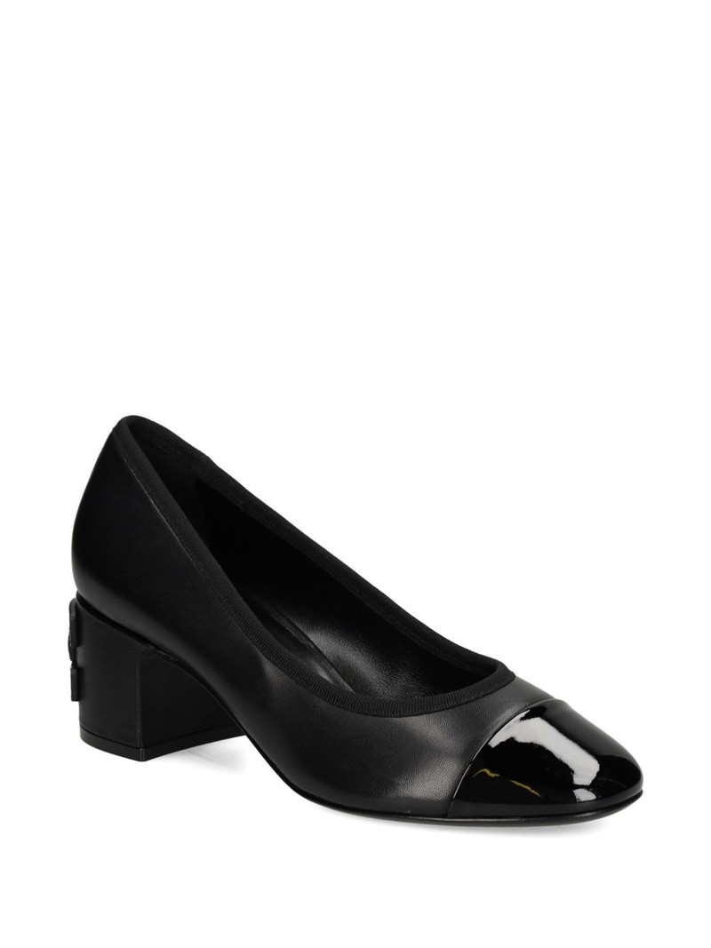 CASADEI 55mm block-heel cap-toe pumps outlook