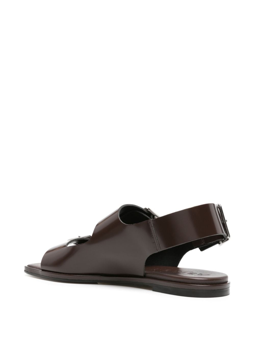 buckle-straps leather sandals - 3