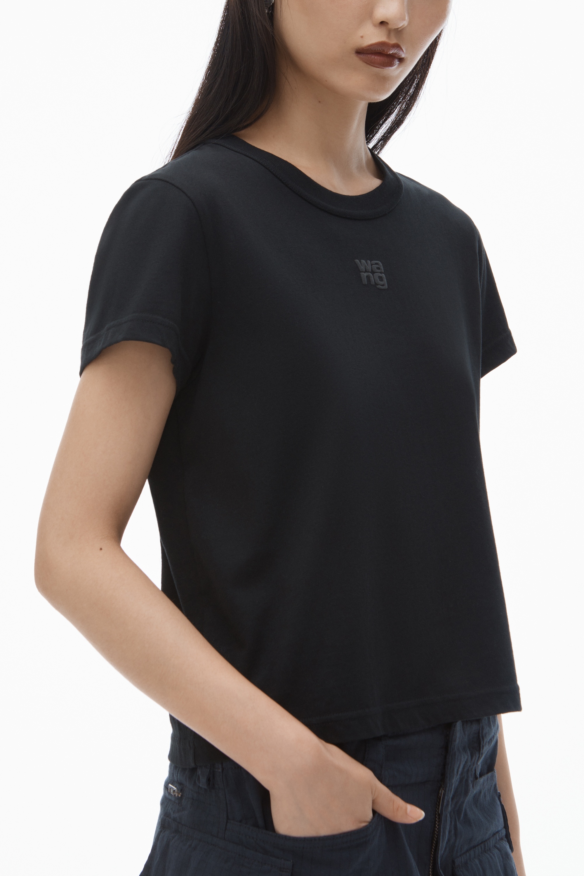 Logo Shrunken Tee in Cotton Jersey - 3