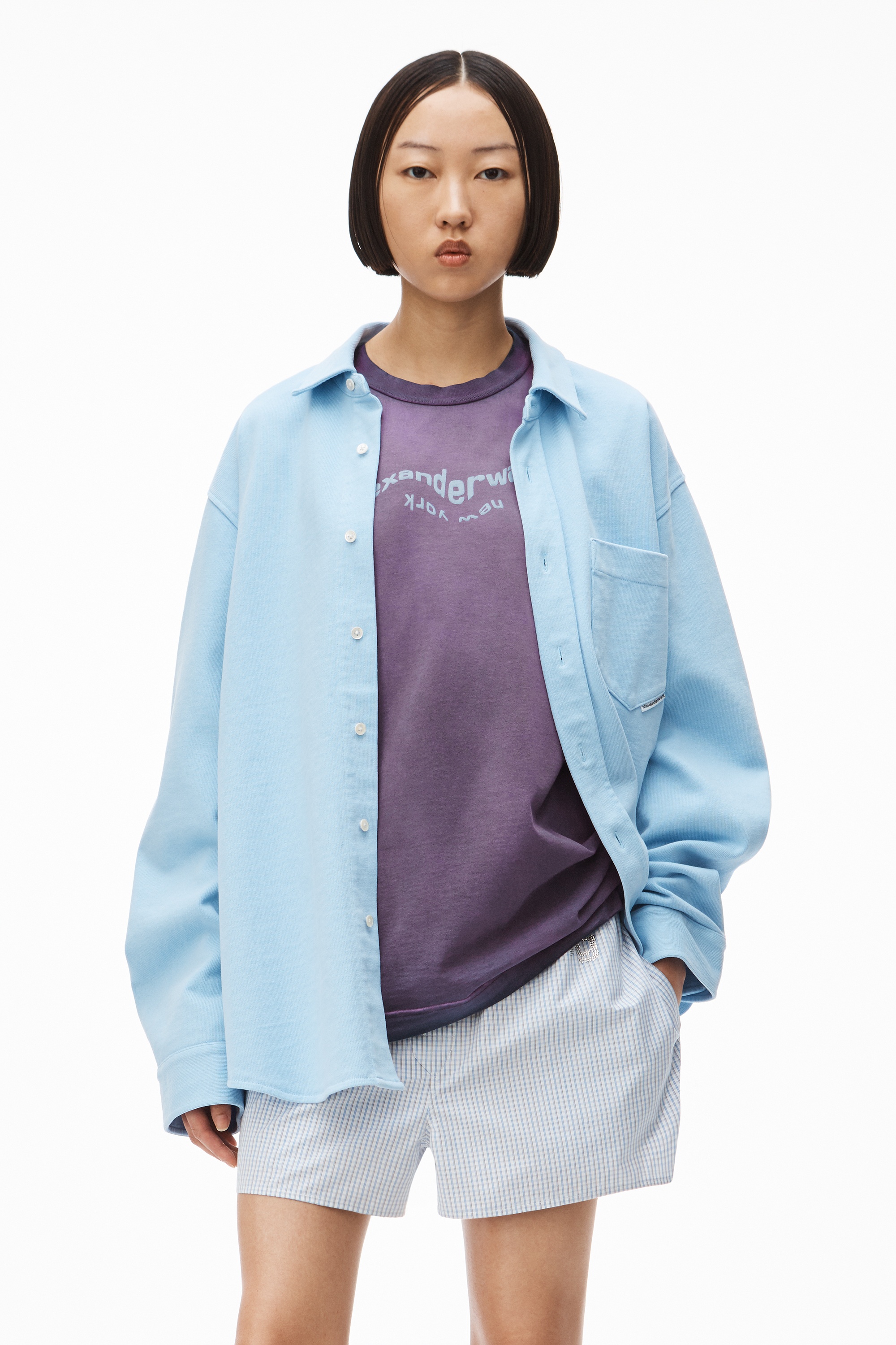 OVERSIZED SHIRT IN COMPACT JERSEY - 3