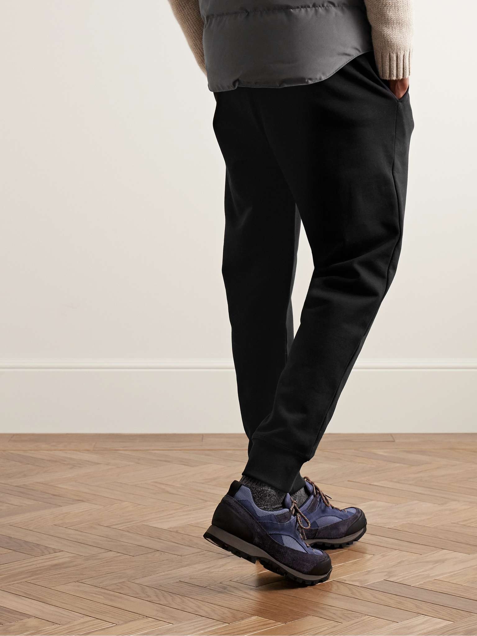 Black Label Huron Tapered Logo-Appliquéd Cotton-Jersey Sweatpants - 3