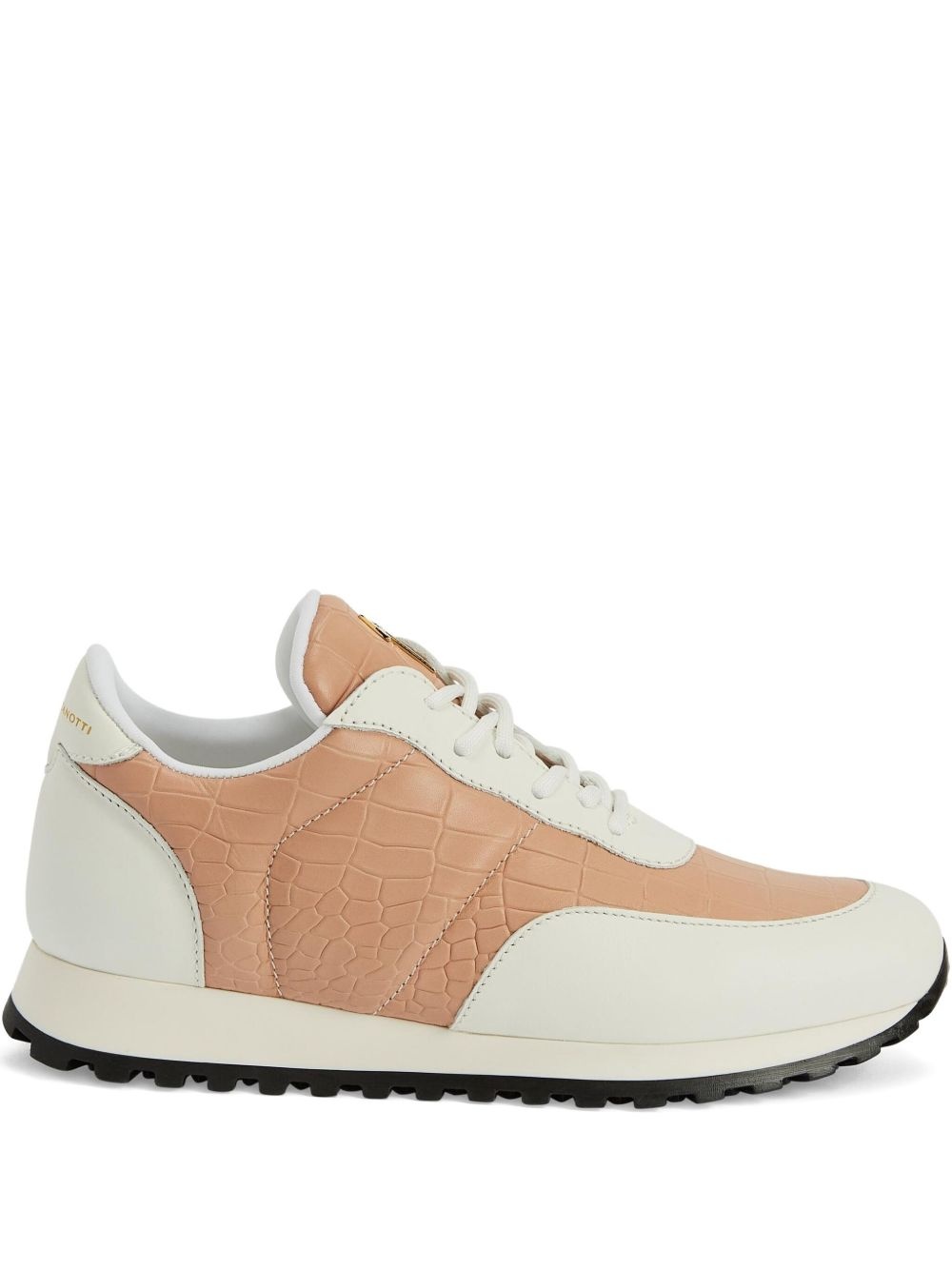 Jimi crocodile-effect leather sneakers - 1