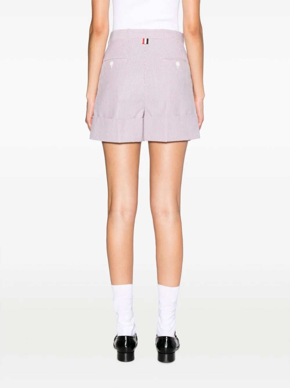 Thom Browne Striped High-Waist Shorts | club21 | REVERSIBLE