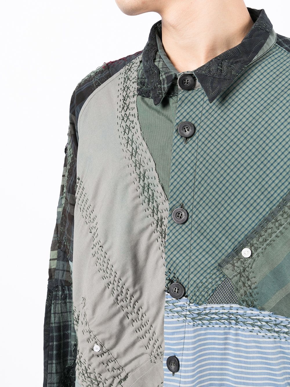 patchwork cotton shirt - 5