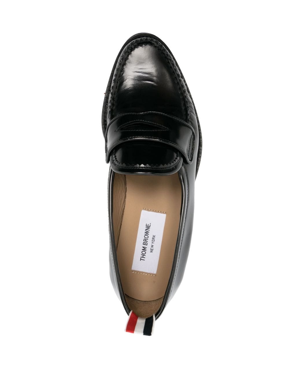 RWB-tab leather penny loafers - 4