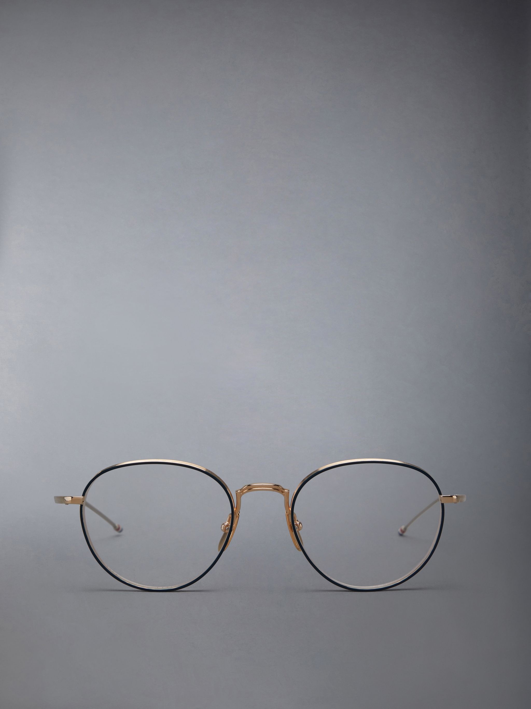 ROUND EYEGLASSES IN ACETATE AND TITANIUM - 1