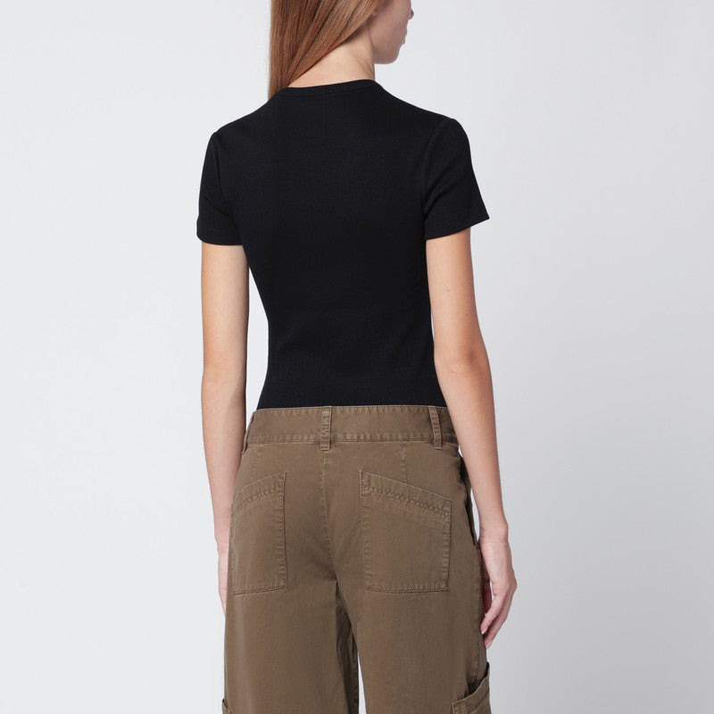 Off-White Black T-Shirt With Off Logo Women - 2