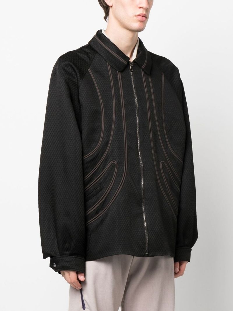 exposed-seam bomber jacket - 3